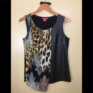 Sunny Leigh Sleeveless Faux Leather